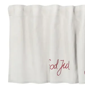 Gardinkappa med broderad text God Jul Begränsat antal