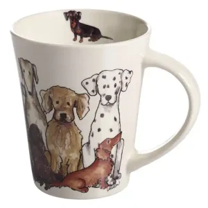 Porslinsmugg med handritat motiv Hund 1-pack Lågt pris