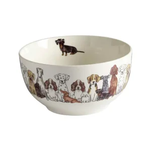 Skål med handritat motiv Hund1-pack Fynd