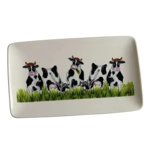 Assiett/serveringsfat med handritat motiv Kossor 1-pack Kundfavorit