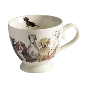 Tekopp med handritat motiv Hund 1-pack, 40cl Säker betalning