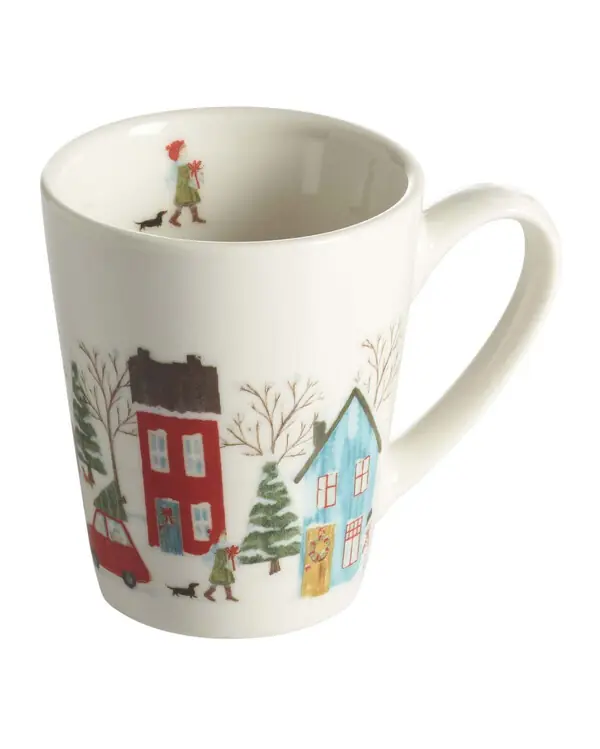 Glöggmugg Vinter med tryckt handritat motiv 2-pack Extra rabatt