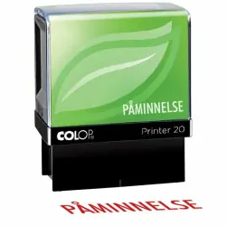 Säker betalning Standardstämpel "Påminnelse" 34x8 mm - Colop Printer Green Line 20/L, Röd
