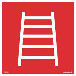 Skylt Brandstege 200x200 mm - Plast Fri frakt
