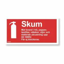 Typskylt Skum 200x100 mm - Plast Handla nu