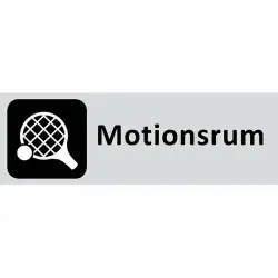 Rea Informationsskylt Motionsrum 225x80 mm