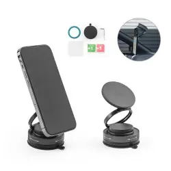 Beställ idag KEPLER. Magnetisk mobiltelefonhållare med vakuumfäste för släta och ojämna ytor (360º rotation)