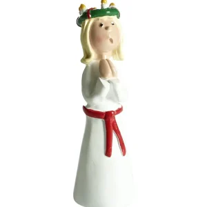 Dekoration handmålad Lucia Linnea 10 cm I lager