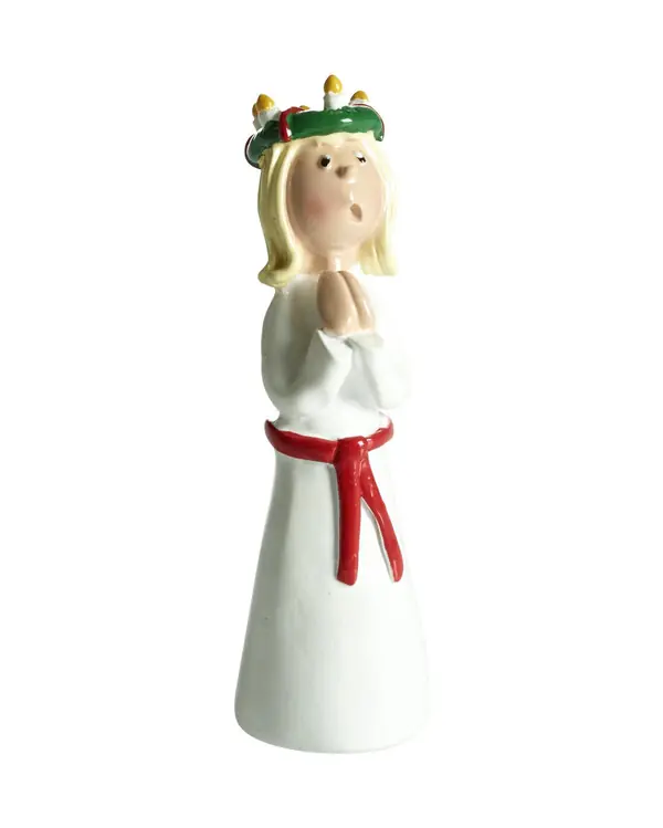 Dekoration handmålad Lucia Linnea 10 cm I lager