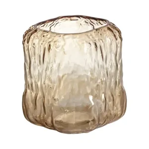Vas/ljuslykta av glas Heli Fynd