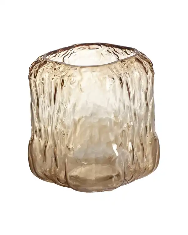 Vas/ljuslykta av glas Heli Fynd