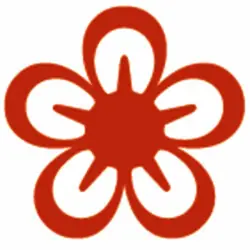 Billig Kontrollstämpel Ø12 mm "Blomma" - Colop Printer, Röd