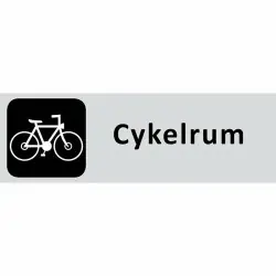 Beställ nu Informationsskylt Cykelrum 225x80 mm