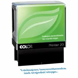 Bästa pris Standardstämpel "Fotokopians överens-" 36x8 mm - Colop Printer Green Line 20/L, Blå