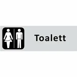 Utförsäljning Informationsskylt Toalett Dam/Herr 225x80 mm