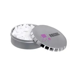 Tryckt clic-clac vit konserveringsburk med ca. 50 g formade mints Bästa pris