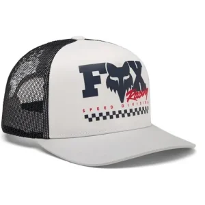 Outlet Keps Fox Yth Checker Mesh Trucker Hat White