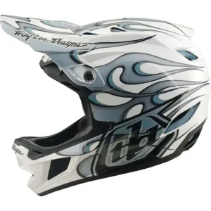 Cykelhjälm Troy Lee Designs D4 Composite Helmet Mips Torched White/Silver Rabatt