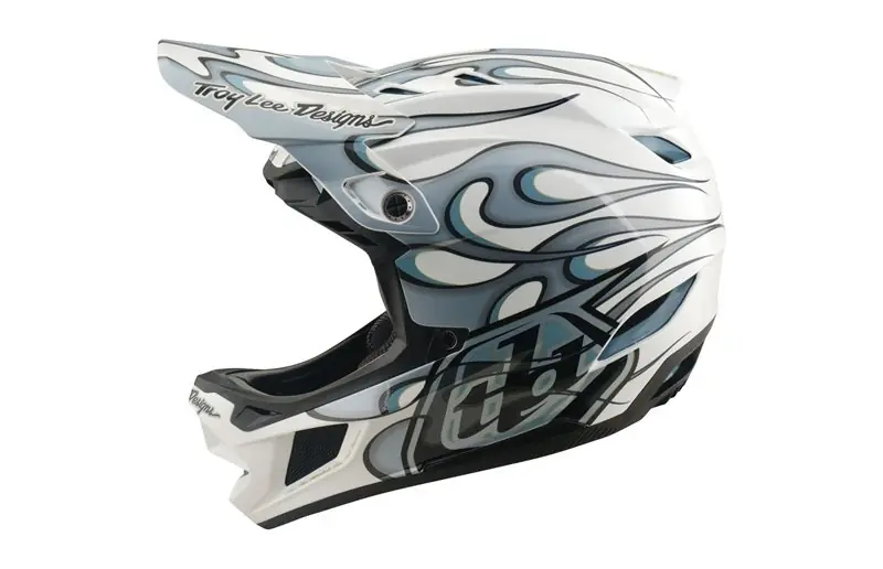 Cykelhjälm Troy Lee Designs D4 Composite Helmet Mips Torched White/Silver Rabatt