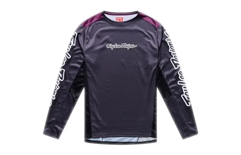 Populär Cykeltröja Troy Lee Designs Stage Long Sleeve Jersey Signature Carbon