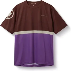 Expressleverans Cykeltröja Endura SingleTrack Core Print S/S End Mahogany