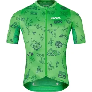 Cykeltröja Endura Pro SL S/S Print Emerald Rea