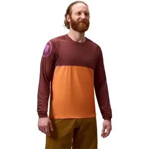 Cykeltröja Endura SingleTrack Core Printed L/S End Orange Populärt val