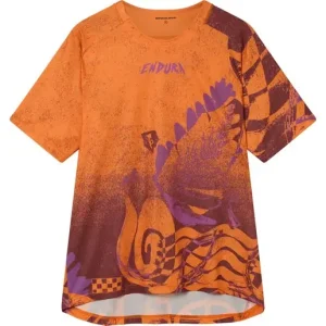 Cykeltröja Endura SingleTrack S/S Print End Orange Nyhet