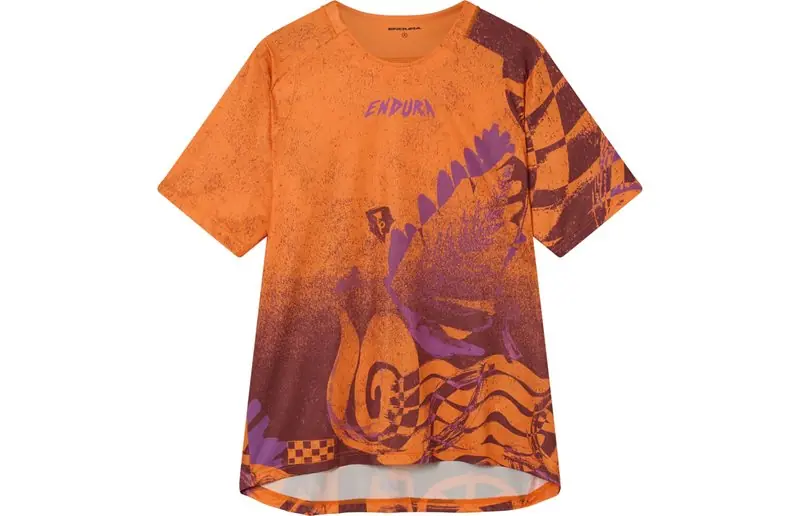 Cykeltröja Endura SingleTrack S/S Print End Orange Nyhet