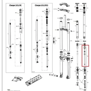 Rea ROCKSHOX Boxxer D1 Air Spring Upgrade Kit w/ Buttercup