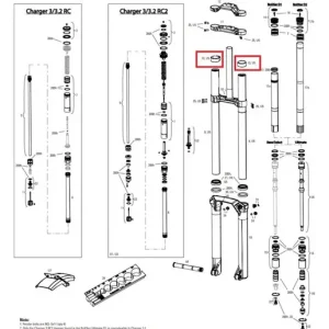 Rabatter ROCKSHOX Boxxer D1+ 38mm Fork Bumpers 2st