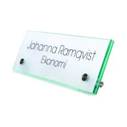 risnedsättning Glasskylt med bordsstöd