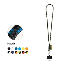 STAFFORD. SET Lanyard NAUTIC Lång (Ø 7 mm) med 9 mm grindkarbinhake och mobiltelefonhållare Trygg betalning