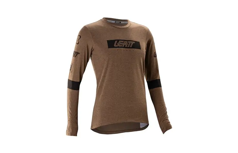 Säker betalning Cykeltröja Leatt Jersey MTB Gravity 3.0 L/S Women Loam Brown