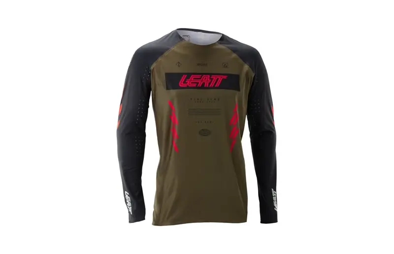 Cykeltröja Leatt Jersey MTB Gravity 5.0 Race Brown Utförsäljning