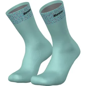 Rabatter Cykelstrumpor Santini Trek-Unbroken XC Team Socks Light Green